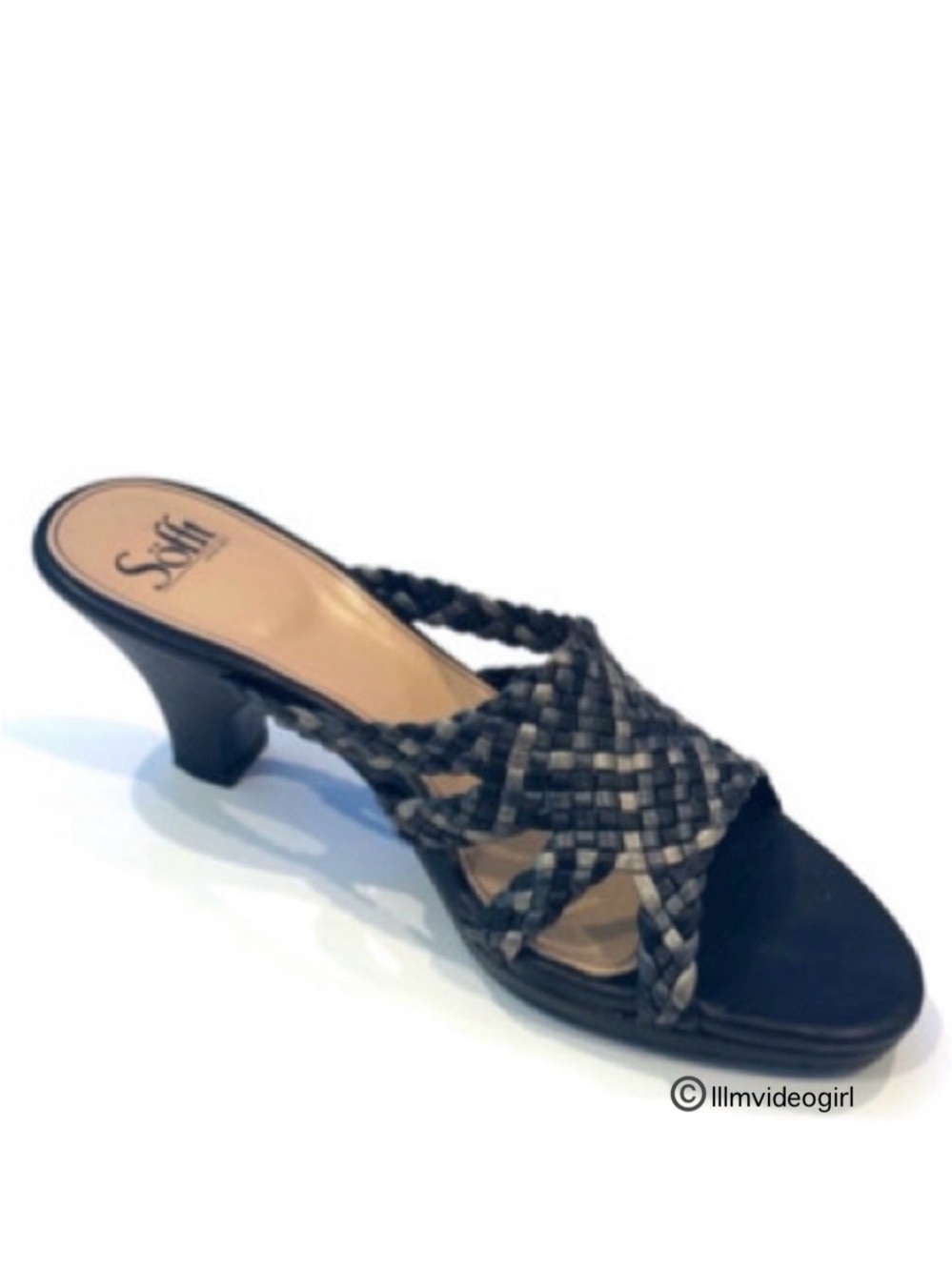 Sofft Braided Leather Slide Sandal (EUC)